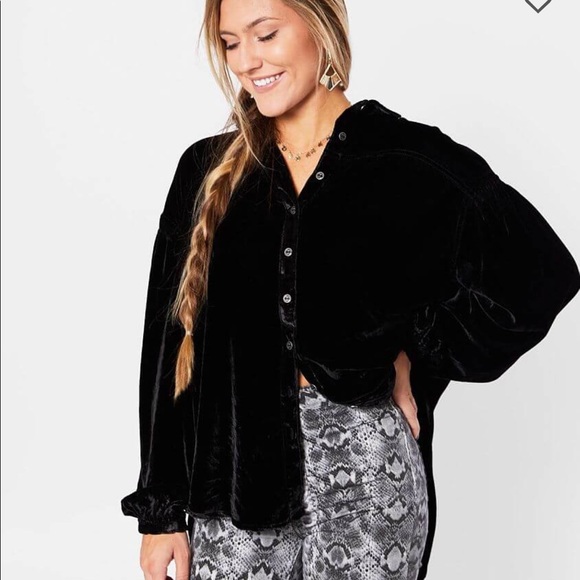 We The Free Tops - Free people black velvet top